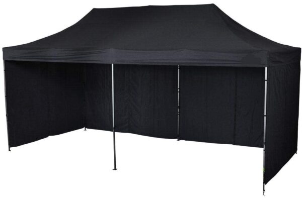 Tente 4.5m x 3m Black 3 côté plein + 1 côté porte + 4 Lest 15Kg